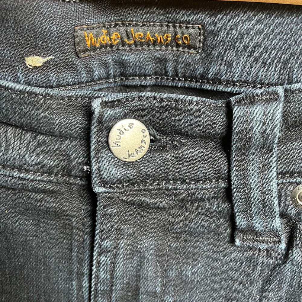 Dark indigo Nudie skinny jeans mid/high rise